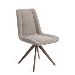 Jesper Home Draaibare Eetkamerstoel Umedo Turn Brown* Beige Eetkamerstoelen|Draaibare Eetkamerstoelen