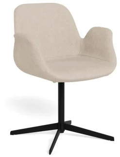 Bendt Draaibare Eetkamerstoel Yonathan Structuurstof, kleur* Beige Eetkamerstoelen|Draaibare Eetkamerstoelen