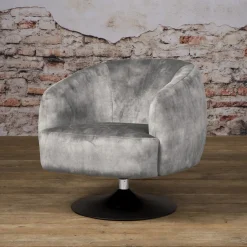 Tower Living Draaibare Fauteuil Barga* Fauteuil Stof / Textiel|Fauteuil Velvet / Fluweel