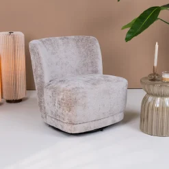 WOOOD Draaifauteuil Atty Structure Velvet* Fauteuil Stof / Textiel|Fauteuil Velvet / Fluweel