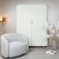 Tower Living Draaifauteuil Belfast Bouclé* Fauteuil Stof / Textiel|Fauteuil Bouclé / Teddy