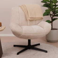 By-Boo Draaifauteuil Derby Chenille* Fauteuil Stof / Textiel