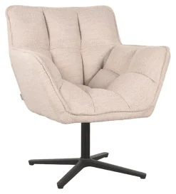 LABEL51 Draaifauteuil Ian Bouclé, kleur* Fauteuil Stof / Textiel|Fauteuil Bouclé / Teddy