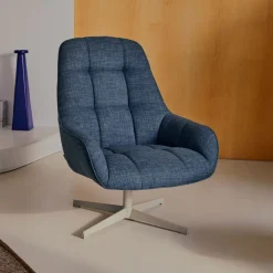 Kave Home Draaifauteuil Jaspe Structuurstof, kleur* Fauteuil Stof / Textiel