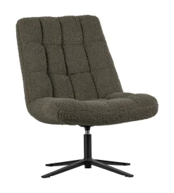 WOOOD Draaifauteuil Job Teddy, kleur* Fauteuil Stof / Textiel|Fauteuil Bouclé / Teddy