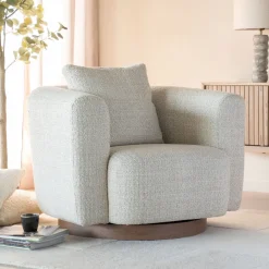 Eleonora Draaifauteuil Jordan Grove Bouclé* Fauteuil Stof / Textiel|Fauteuil Bouclé / Teddy