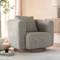 Eleonora Draaifauteuil Jordan Grove Bouclé* Fauteuil Stof / Textiel|Fauteuil Bouclé / Teddy