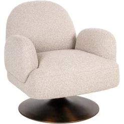 Richmond Interiors Draaifauteuil Kagney Bouclé* Fauteuil Stof / Textiel|Fauteuil Bouclé / Teddy
