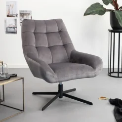 Sohome Draaifauteuil Nela Velvet* Fauteuil Stof / Textiel|Fauteuil Velvet / Fluweel