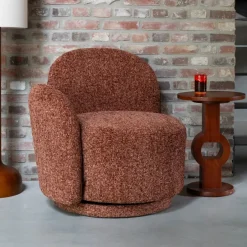 Dutchbone Draaifauteuil Rose Geweven stof* Fauteuil Stof / Textiel
