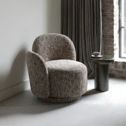 Dutchbone Draaifauteuil Rose Geweven stof* Fauteuil Stof / Textiel