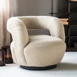 Eleonora Draaifauteuil Sharon Bouclé* Fauteuil Stof / Textiel|Fauteuil Bouclé / Teddy