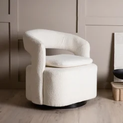 Nohr Draaifauteuil Soledad Bouclé* Fauteuil Stof / Textiel|Fauteuil Bouclé / Teddy
