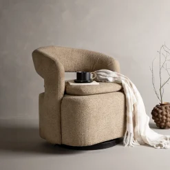 Nohr Draaifauteuil Soledad Bouclé* Fauteuil Stof / Textiel|Fauteuil Bouclé / Teddy