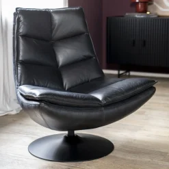 Eleonora Draaifauteuil Sven Leder* Fauteuil Leer / Kunstleer