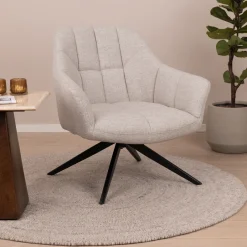Livingfurn Draaifauteuil Tom kleur* Fauteuil Stof / Textiel