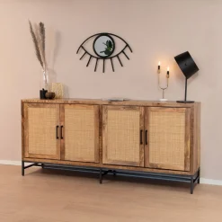 RENEW Dressoir Carini Hout en Webbing, 200cm* Dressoirs