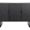 ZILT Dressoir Derrius Dennenhout, 135cm, kleu zwart* Dressoirs