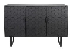 ZILT Dressoir Derrius Dennenhout, 135cm, kleu zwart* Dressoirs