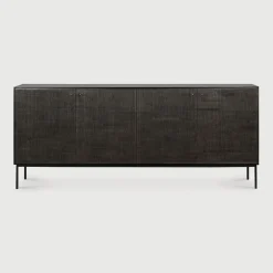 Ethnicraft Dressoir Grooves Gevernist Teakhout* Dressoirs