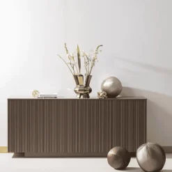 WOOOD Dressoir Nova Grenenhout, 200cm, kleur Truffel Bruin* Dressoirs