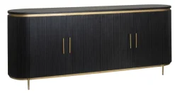 Tower Living Dressoir Rivello Mangohout, kleur zwart / goud* Dressoirs