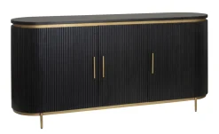 Tower Living Dressoir Rivello Mangohout, kleur zwart / goud* Dressoirs