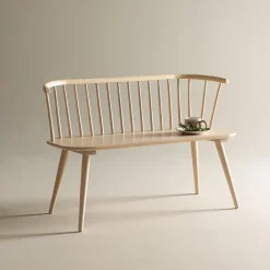 Nohr Eetkamerbank Araseli Rubberhout, 120cm* Eetkamerbanken