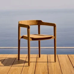 Kave Home Eetkamerstoel Icaro hout* Terrasstoelen|Eetkamerstoelen Met Armleuning