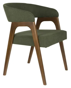 Dutchbone Eetkamerstoel Adamello Essenfineer en stof* Beige Eetkamerstoelen|Eetkamerstoelen Met Armleuning