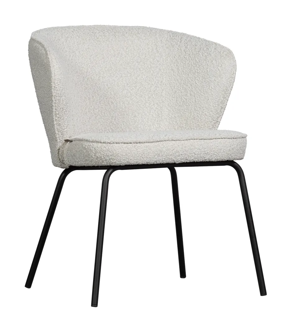 WOOOD Eetkamerstoel Admit Bouclé* Beige Eetkamerstoelen|Eetkamerstoelen Bouclé / Teddy