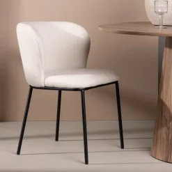 Nohr Eetkamerstoel Almetra Bouclé, kleur* Eetkamerstoelen Bouclé / Teddy|Eetkamerstoelen Met Armleuning