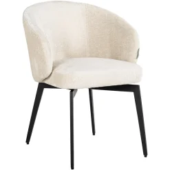 Richmond Interiors Eetkamerstoel Amphara Chenille* Chenille Eetkamerstoelen|Eetkamerstoelen Met Armleuning
