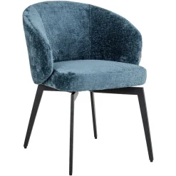 Richmond Interiors Eetkamerstoel Amphara Chenille* Chenille Eetkamerstoelen|Eetkamerstoelen Met Armleuning