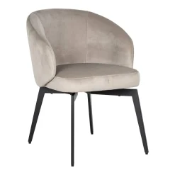 Richmond Interiors Eetkamerstoel Amphara Velvet, kleur* Eetkamerstoelen Velvet / Fluweel|Eetkamerstoelen Met Armleuning