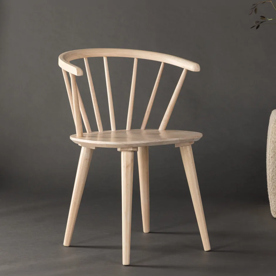 Nohr Eetkamerstoel Araseli Rubberhout* Eetkamerstoelen Met Armleuning