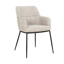 Richmond Interiors Eetkamerstoel Bella Chenille* Chenille Eetkamerstoelen|Beige Eetkamerstoelen