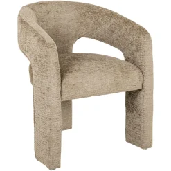 Richmond Interiors Eetkamerstoel Belle Chenille* Chenille Eetkamerstoelen|Beige Eetkamerstoelen