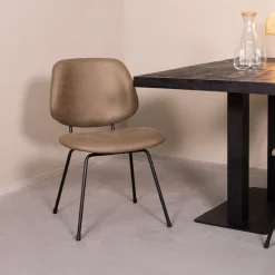 LABEL51 Eetkamerstoel Bello Microsuede* Eetkamerstoelen Zonder Armleuning