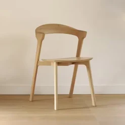 Ethnicraft Eetkamerstoel Bok Geolied Eikenhout, kleur* Eetkamerstoelen Zonder Armleuning