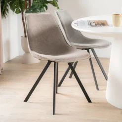 By-Boo Eetkamerstoel Boy* Beige Eetkamerstoelen|Draaibare Eetkamerstoelen