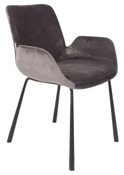 Zuiver Eetkamerstoel Brit Velvet* Eetkamerstoelen Velvet / Fluweel|Eetkamerstoelen Met Armleuning