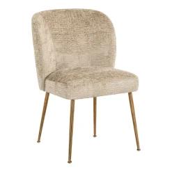 Richmond Interiors Eetkamerstoel Cannon Chenille, kleur* Chenille Eetkamerstoelen|Beige Eetkamerstoelen