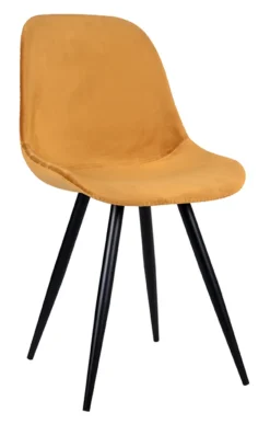 LABEL51 Eetkamerstoel Capri Velvet* Eetkamerstoelen Velvet / Fluweel|Beige Eetkamerstoelen