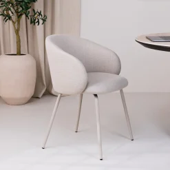 Bendt Eetkamerstoel Cristi Stof, kleur* Beige Eetkamerstoelen|Eetkamerstoelen Met Armleuning