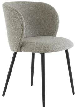 Light & Living Eetkamerstoel Elyna Bouclé* Beige Eetkamerstoelen|Eetkamerstoelen Bouclé / Teddy