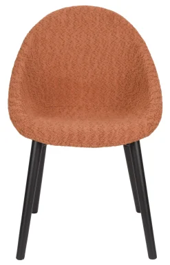 Dutchbone Eetkamerstoel Fenna Bouclé* Eetkamerstoelen Bouclé / Teddy|Eetkamerstoelen Zonder Armleuning