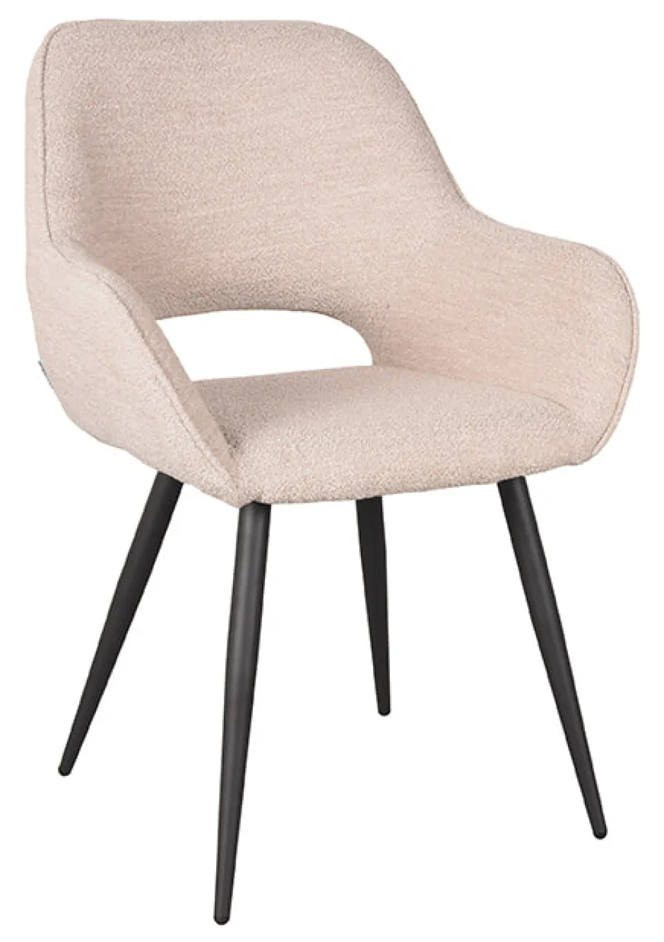 LABEL51 Eetkamerstoel Fer Bouclé* Eetkamerstoelen Bouclé / Teddy|Eetkamerstoelen Met Armleuning