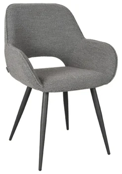 LABEL51 Eetkamerstoel Fer Bouclé* Eetkamerstoelen Bouclé / Teddy|Eetkamerstoelen Met Armleuning
