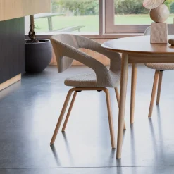 Zuiver Eetkamerstoel Flexback Bouclé* Eetkamerstoelen Bouclé / Teddy|Eetkamerstoelen Met Armleuning
